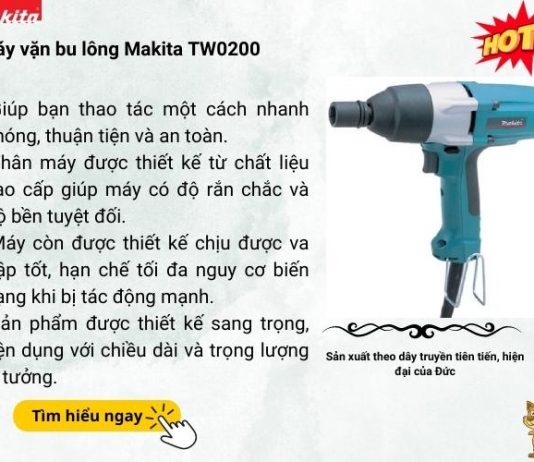 Máy vặn bu lông Makita TW0200